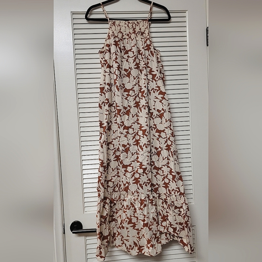 Universal Thread - Floral Sleeveless Maxi Dress With Adjustable Straps & Pockets